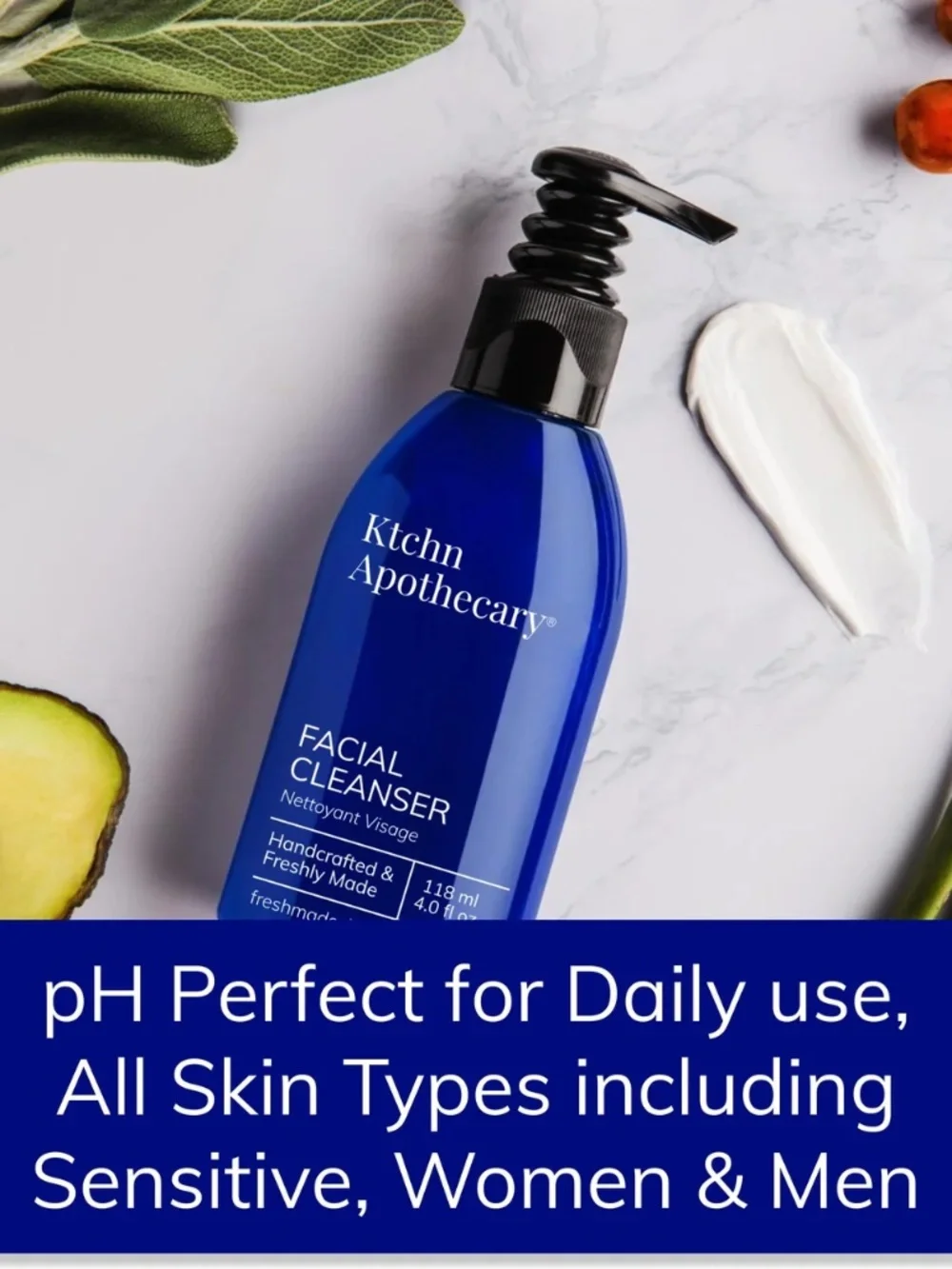 Kitchen Apothecary Facial Cleanser Wash Cruelty Free Organic Gentle All Skin